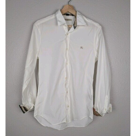 Burberry Brit Long Sleeve Button Up Shirt Nova Check men Sz S Old Money 139 - Picture 1 of 12